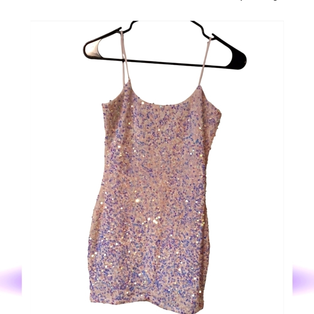 Velvis White Sequin Dress Sz S New